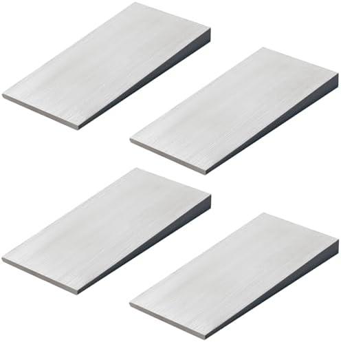 3  PCS Steel Flange Wedges, Metal Wedges Shims for Leveling, 4" x 2" Triangle Steel Wedge for Leveling, Welding & Metal Lathe Alignment