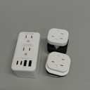 2500W Voltage Converter US to Europe, 220V to 110V Converter for European Travel, Power Converter Adapter Combo with 2 USB-A 2 USB-C, UK/AU/US/IT/European Travel Plug Adapters for Hair Dryer