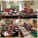 DoubleFill 10 Pcs Derby Decorations Wooden Horse Racing Table Centerpiece Sign Black Horse 3D Red Rose Horseshoe Wood Signs for Tabletop Desk Home Shelf Mantel Derby Party Tiered Tray Decor