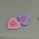 6 Pieces Valentine's Day Wooden Signs Colorful Heart Shaped Wood Tabletop Decor Valentine Tiered Tray Decor Love You Be Mine Kiss Me Table Centerpieces for Valentine (Bright Style,2.7 x 2.7 x 0.6 In)