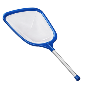 Pool Net, Professional Swimming Pool & Hot Tub Skimmer Net Accessories, Pool Leaf Rake Cleaning Tool with Pole, Fine Nylon Mesh Bag, Easy to Clean Bugs, Leaves,Debris（Blue&White）