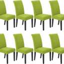 Howhic Stretch Chair Covers for Dining Room Set of 8, Removable Washable Dining Room Chair Covers, Dining Chair Slipcovers Seat Protector, Great Decor for Home and Banquet (Apple Green, 8 Pack)