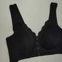 Seamless Bras for Women, Front Closure Post Surgery Mastectomy Recovery Jelly Soft Comfort Support Bralettes (Black, M)