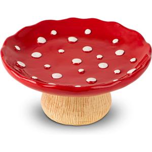 Mushroom Fruit Bowl For Kitchen Counter 10 Inch Fruit Holder Large fruitage Bowl Red Banana Basket For Kitchen Fruit Holder