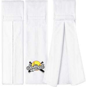 5 Pcs Softball Towel Microfiber Softball Field Towel with Hook and Loop Closure Softball Hand Towels Sweat and Maintaining Grip Softball Handkerchief for Softball Pitching Gym Sports, White