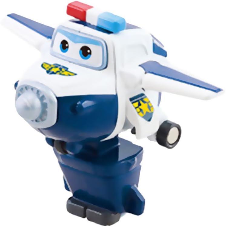 Super Wings 5" Transforming Paul Airplane Toys Vehicle, Action Figure, Plane to Robot, Suitable 3 4 5 Year Old Preschool Kids, Fun Plane Toys for Boys and Girls, Birthday Gifts, Blue