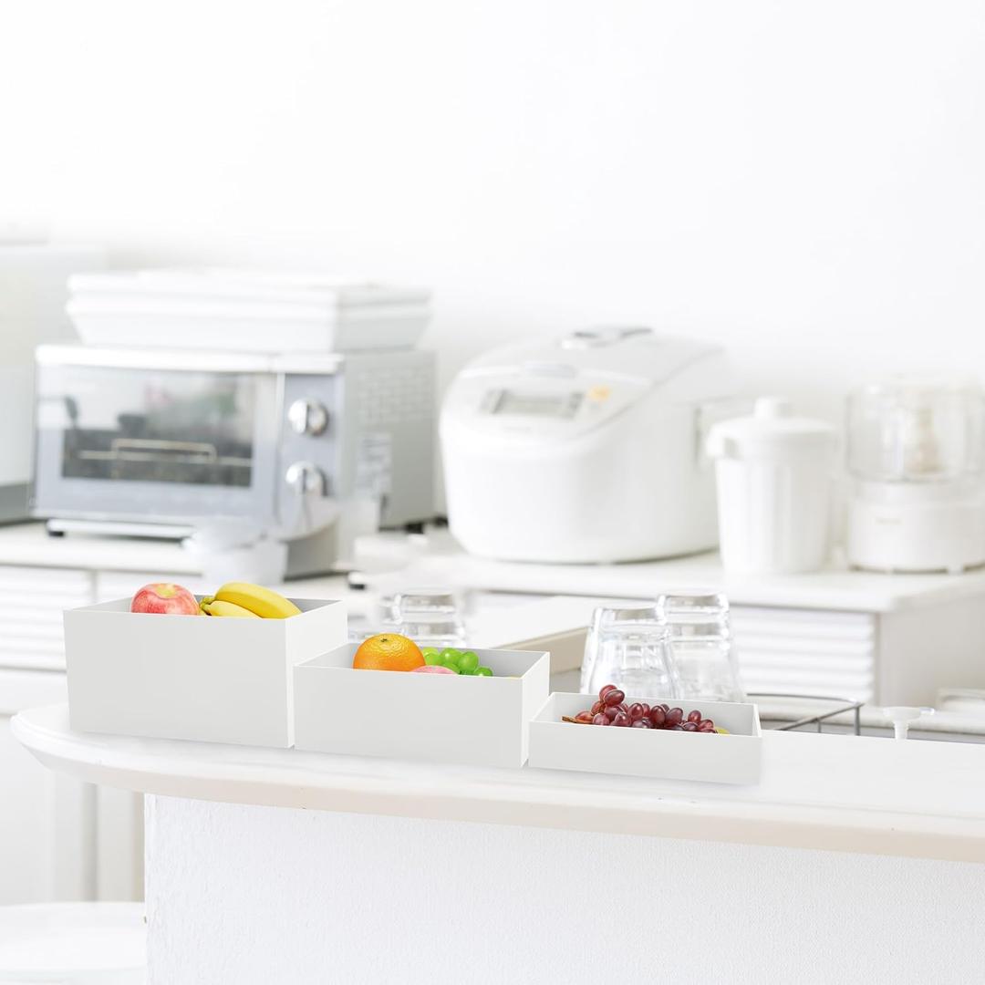 3 Pack White Buffet Food Risers, Step 12” 11”10” Size Acrylic Cube Box Display for Dessert Table Display Set Food Drink Collectibles Jewelry Figures, Display Stands for Retail Vendor Events,5 Side, Rectangle