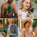 Designed for iPhone Air Case Rectangle, Works with Magnetic Wireless Charging, Full Lens Protection, Flexible TPU Electroplated Edge for Women Men Phone Case for iPhone Air Green (Air 6.5inch)