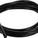 Silicone Vacuum Tubing Hose Automotive Vacuum Line for Toyota High Temperature 6.6ft 1/4" 6mm ID 3.5mm Thickness 1 Pc Black