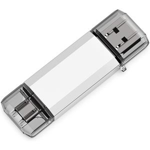 USB C Flash Drive Type C, VICFUN USB Memory Stick 128GB USB 3.0 and USB C OTG 2 in 1 128GB USB Stick Thumb Drive for USB-C Device Smartphones,Compter (Silver)