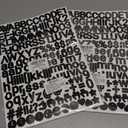 2 x 1730 Alphabet Letter Stickers, 10 Sheets Self Adhesive Monogram Stickers Upgraded Cute Handwriting Letter Vinyl Stickers for DIY Crafts Art Making Cards Notebook Decor (Black, Sans Serif M)