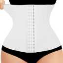 LODAY Waist Trainer Corset Shapewear Tummy Control Body Shaper Waist Cincher for Women Postpartum Belly Band Wrap (Medium, White Hook)