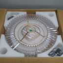 Fandelier Ceiling Fan with Light, 48''Crystal Retractable Ceiling Fan with Lights, Chandelier Fan for Bedroom Living Room, 3000-6500K LED Dimmable, 6 Wind Speed-Gold