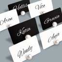 40 Pack Decorative Pearl Place Card Holders Bulk Name Card Stands Set Photo Holders for Wedding, Table Setting, Buffet Food Labels Business Card, Name Tag (40pcs)