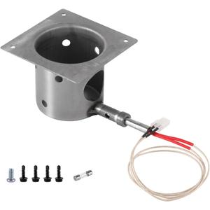 GRILLME Fire Pot Burn Pot and Hot Rod Ignitor Kit Replacement for Traeger Pellet Grill with Screws and Fuse