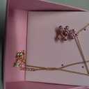 Swarovski Collier Teddy Bear Pendant Necklace Pink Crystals Rose Gold, Tone Finish Plaqué Or Rose