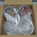 Modern LED Ceiling Light with Remote Control, Stepless Dimming, 3000-6000K Selectable, 36W, Dimmable LED Chandelier for Bedroom, Bathroom, Entryway, Hallway, Chrome Finish