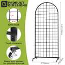 VGMiu Grid Wall Panel 1PCS Display Stand 2' x 5.2' FT Black Grid Wall Panels Movable Retail Display Racks Floorstanding Gridwall Heavy Duty with Wheel for Art Craft Photo Displays Fair Trade Show