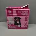 American Kennel Club Female Dog Wrap, Disposable Diapers with Wetness Indicator, Large, 50 Count (Large Waist Size 18 - 27 in)