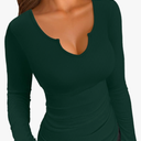 VICHYIE Womens Tops V Neck Summer Short Sleeve Casual Slim Fitted Tshirt Size XL