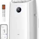 DREO Portable Air Conditioner 515S, 12000 BTU ASHRAE (8000 BTU DOE) Smart AC Unit for Bedroom with Drainage-free Cooling, Fan&Dehumidifier 3 in 1, APP/Voice/Remote, Quiet Standing AC for Room Indoors