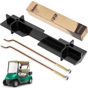 10L0L Golf Cart Battery Hold Down Retainer Plate and Rods Kit with Nuts for EZGO TXT 1994-up Gas and 36 Volt Electric Golf Cart, OEM# 70045-G01, 01101-G01