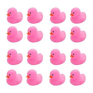 16PCS Pink Rubber Duck Kids Bath Duck Toys ,Squeak Rubber Ducks in Bulk Rubber Ducks Baby Shower Duck Decorations Party Favors (2.2’’)