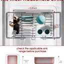 Sakugi Dish Drying Rack in Sink - Expandable Stainless Steel Dish Rack Over the Sink, Kitchen Sink Drain Strainer with Cutlery Holder & Cup Holders, 15.4 x 9.8 x 3.0 Inch, Silver