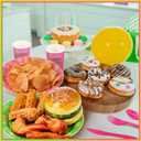 168 Pcs Green and Pink Supplies Princess and Witch Tableware Set Paper Plates Napkins Cups and Tableware Sets for Girls Birthday Party Dinnerware Supplies Decor, Serves for 24 Guest