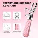 ACEBOY for Toyota Key Fob Cover, Soft TPU Protection Case with Keychain for Toyota Sequoia Highlander XLE Camry Corolla XSE RAV4 Tundra Tacoma (Pink,4 Buttons)