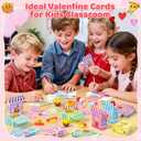 Jumlys Valentines Day Cards for Kids School, 32 Packs Cute Dessert Squeeze Toys, Valentine Day Party Favors for Boys Girls, Ideal Exchange Cards for Classroom
