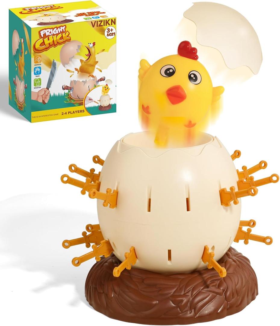 Large Size Pop Up Chick Board Game  Easter Basket Stuffer & Egg Hunt Fun  Pirate Games for Kids and Adults  Family Game Night, Parties, Gatherings