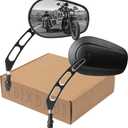 Black 8mm Rear View Mirrors for Touring Road Glide FLTRX Electra Glide FLHT Road King FLHR Street Glide FLHX Sportster Dyna Softail models 1982-2023