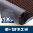 OLANLY Front Door Mat Indoor Outdoor Entrance, Waterproof Heavy Duty Doormat, Fade Resistant, Low Profile, Easy Clean Patio Porch Welcome Floor Mats for Entry, 71x23, Brown