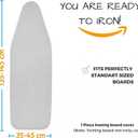 SAVUK Ironing Board Cover and Pad Standard Size Silicone Coated 4 Layers 15x54 inch Extra Heavy Duty Thick Padding, Heat Reflective, Non Stick Scorch and Stain Resistant