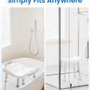 HOMLAND Shower Chair for Inside Shower, Adjustable Shower Stool with Strong Non-Slip Feet, 350 lbs Shower Seat for Inside Tub, Bench Bath Chair for Elderly and Disabled, White