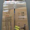 47.2'' Dining Table, Rectangle Color-Blocked Kitchen Dinner Table, for 6 People, Writing Desk, for Dining Room, Living Room, Office, Rustic Brown and Black TCZ12BF