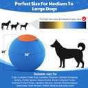 Happypaw 3.0 Upgrade 25'' Herding Ball for Dogs Enhanced Chew Resistance & Heavy-Duty Material, Dog Toy Agility Equipment for Australian Shepherds, Collies, Includes 5 Repair Patches