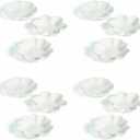 Fun Express Ceramics to Paint Mini Flower Bowls 12 Pack - Ceramic Painting Kit for Kids & Adults | Paintable Bisque Pottery Set with 3 Floral Designs | DIY Arts and Crafts Activity for Home & School