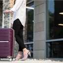 Samsonite Freeform Medium Luggage with Dual 360 Spinner Wheels - Checked Suitcase - TSA Lock, Airline-Approved - Lightweight Durable Polypropylene Expandable Hardshell - Amethyst Purple