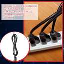 Kanayu 10 Pcs 6 Feet Extension Cord, 16 Awg Sjw Heavy Duty Power Cable 13 Amps 125v Extension Cable with 3 Prong for Indoor Outdoor Electrical Kitchen Appliances, Ul Listed(Black)