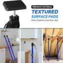 Adjustable Cabinet Jacks for Installing Cabinets (45.3-114.2 2 Pack) Heavy Duty 200 lb Metal Quick Support Rod & Third Hand Support System with Swivel Non-Slip Pads for Drywall and Ceilings.
