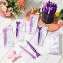 Spakon 60 Set Butterfly Favors for Guest Butterfly Ballpoint Pens Thanks You Cards Gifts Bulk for Souvenirs Prizes Wedding Party Favors(Purple)