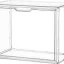 Clear Acrylic Display Case, Stackable Plastic Storage Bins with Magnetic Attraction Lid, Showcase for Cosmetic, Large Figures Collectibles, X-Large