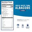 Bumble Bee Solid White Albacore Tuna in Water, 5 oz Can (Pack of 8) - Wild Caught Tuna - 29g Protein per Serving, High in Omega-3s - Non-GMO Project Verified, Gluten Free, Kosher (EXP 03/10/29)