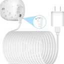 Itramax 20 Feet Right Angled Micro USB Power Cable with QC 3.0 Charger Brick,Power Supply Adapter and Charging Cord,Outdoor Quick Charger Compatible for Arlo Pro,Arlo Pro 2,Arlo Go,Arlo Security Light (20FT, WHITE)
