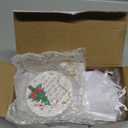 Vercraft 12 Set Friend Christmas Ornament 2025 Funny Ceramic Best Friendship Ornament Gift Gold Rope Organza Bag Naughty Xmas Hanging Gift for Women Soul Sister Work Bestie Christmas Tree Decoration