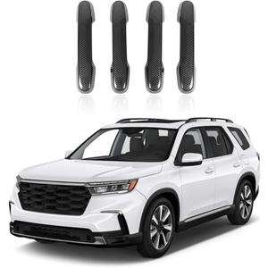HIRUFAIT Car Exterior Door Handle Cover Protector for Honda Pilot 2023 2024 2025/ Honda Passport 2026 Accessories, ABS Auto Outside Door Handle Decorative Cover Trim, 4PCS (Carbon Fiber Pattern)