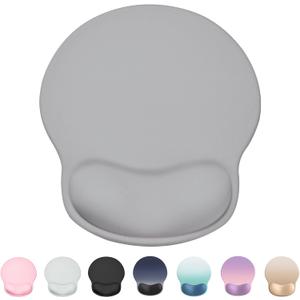 Ergonomic Mouse Pad Wrist Support, Comfortable Mouse Pad Wrist Rest, Relieve Wrist Pain Gel Mouse pad, Non-Slip Rubber Base Mousepad for Laptop, Computer, Prefect for Office & Home (Gray (9L x 10.6W inches)