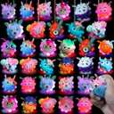 48 Pack Light Up Party Favors for Birthday, Glow in The Dark Party Supplies, Pop Fidget Toys Bulk 3D Stress Ball Toy, Squeeze Toys, Easter Filler, Classroom Prizes Stocking Stuffers for Adults Toddler